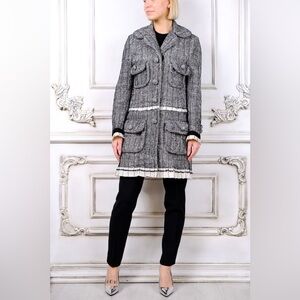 Marc Jacobs | vintage Runway Piece Black & White Mock Tweed Coat